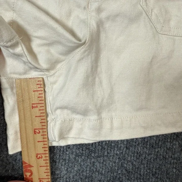 Maeve Anthropologie The Colette High Rise Linen Cotton Shorts Beige Size 28 - Picture 8 of 8